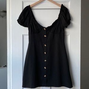 Black Short-Sleeve Dress